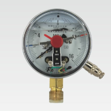 Shockproof electric contact pressure gauge